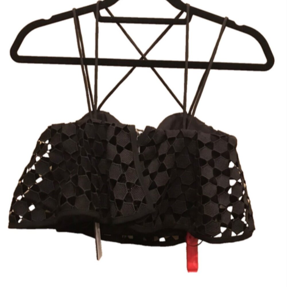 Nicholas Geo Lace Flare Crop Top
